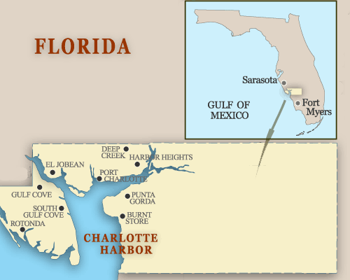 Charlotte County Map Featuring Punta Gorda And Port Charlotte