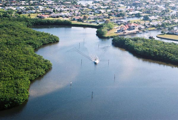 Boat leaving Punta Gorda Isles