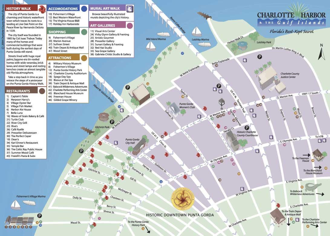 Map of Historic Downtown Punta Gorda